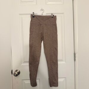 Aerie Chill Play Move Heathered Brown Leggings size M